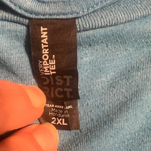 Very Important Tee Unisex XXL Blue "On The Road Again" with Guitar road trip - Picture 5 of 10